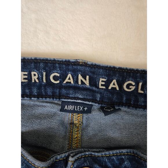 American Eagle Mens 42x32 Jeans Original Bootcut Dark Wash Airflex Pants 0784 - Picture 7 of 11